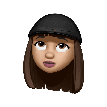 Riya Kumari's Memoji avatar with a brown bob and a black cap