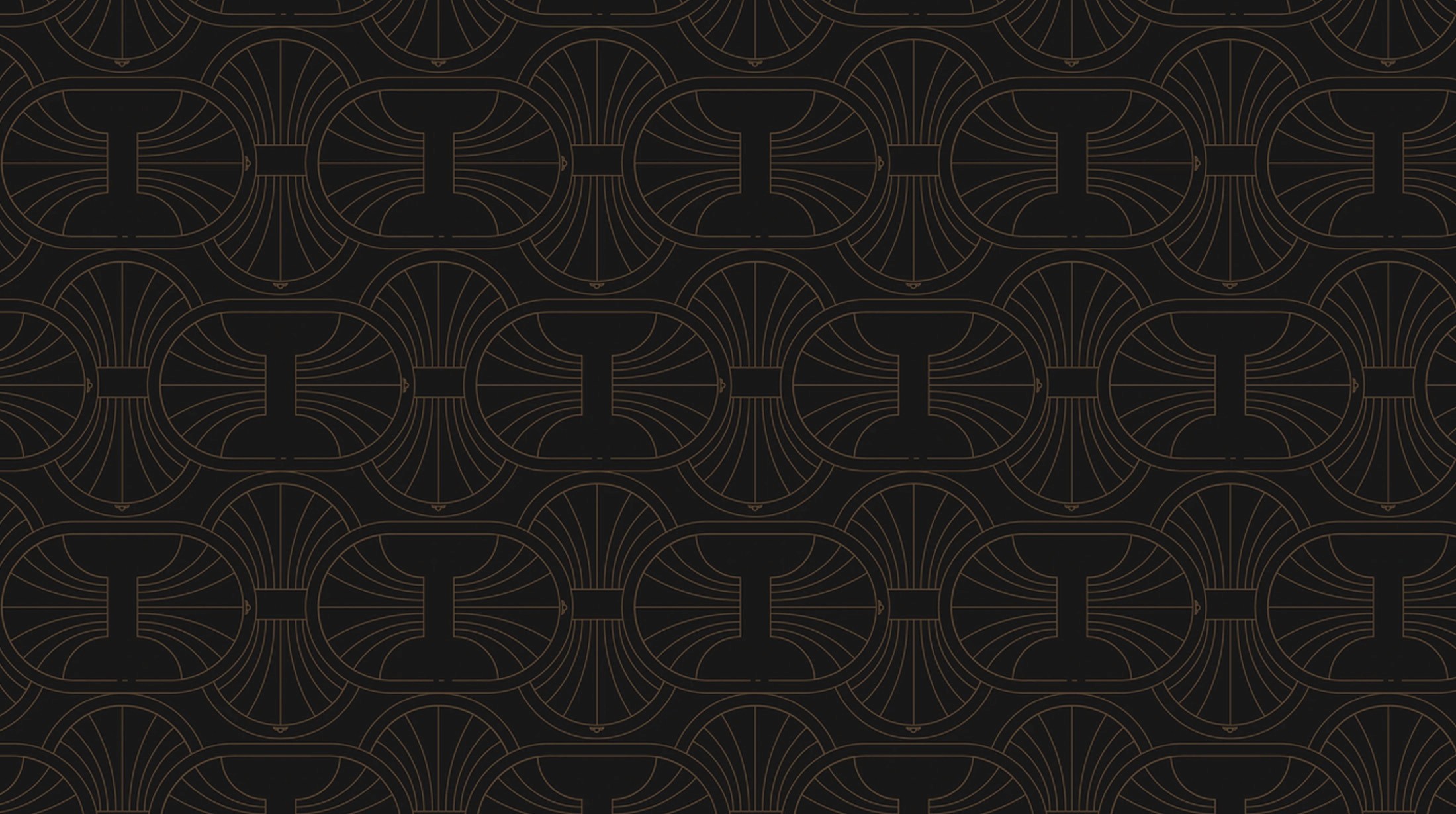 Shrians Jewels pattern of interlocking gold fan shapes on black